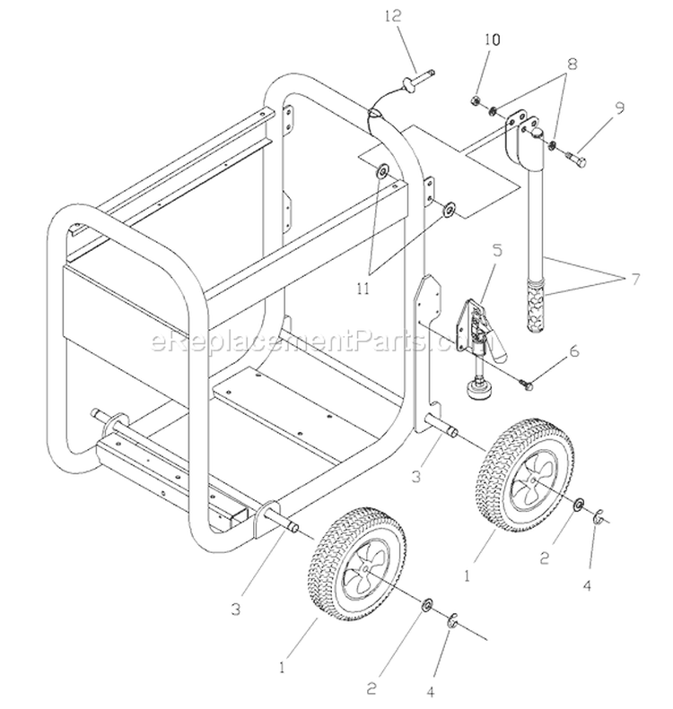 Page D Diagram and Parts List for 030338-0  Briggs and Stratton Generator